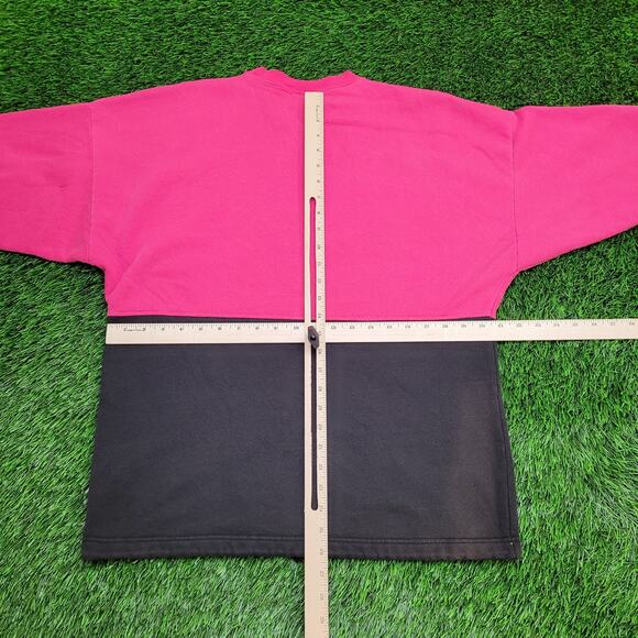 Vintage 90s Blank Sweatshirt Womens Small 21x26 Black Pink - Picture 4 of 14